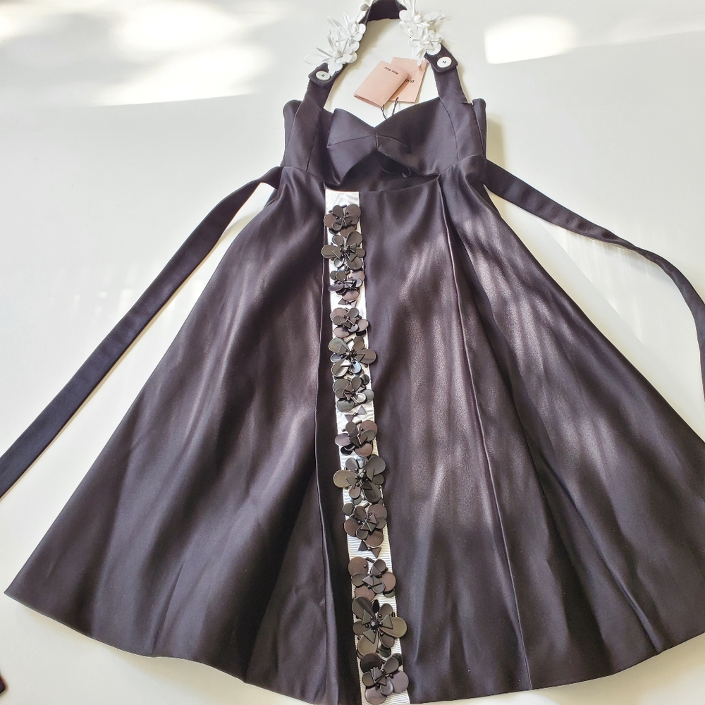 *SOLD* Miu Miu Spring 2017 Black Dress XS - Picture 4 of 8
